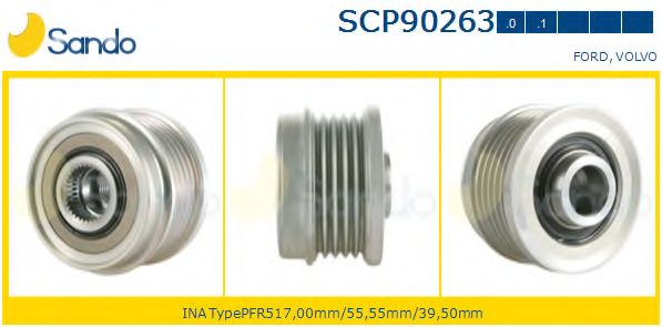 Ременный шкив, генератор SANDO SCP90263.0
