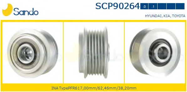 Ременный шкив, генератор SANDO SCP90264.0