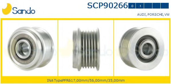 Ременный шкив, генератор SANDO SCP90266.0