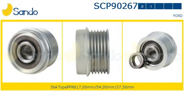 Ременный шкив, генератор SANDO SCP90267.0