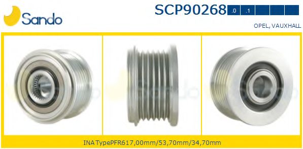 Ременный шкив, генератор SANDO SCP90268.0