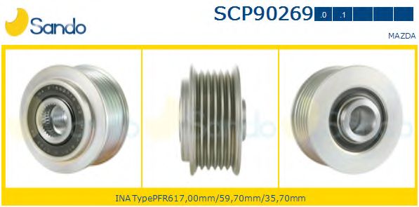 Ременный шкив, генератор SANDO SCP90269.0