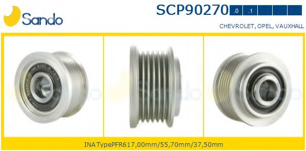 Ременный шкив, генератор SANDO SCP90270.0