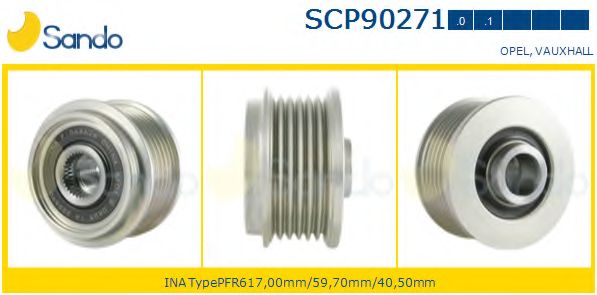 Ременный шкив, генератор SANDO SCP90271.1
