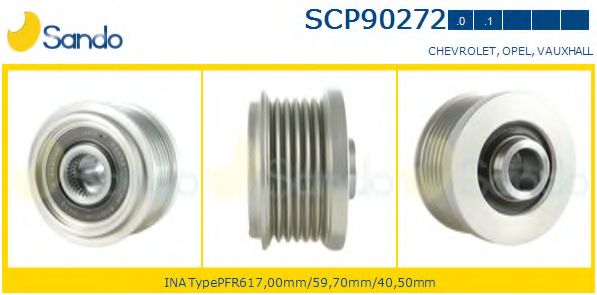 Ременный шкив, генератор SANDO SCP90272.0