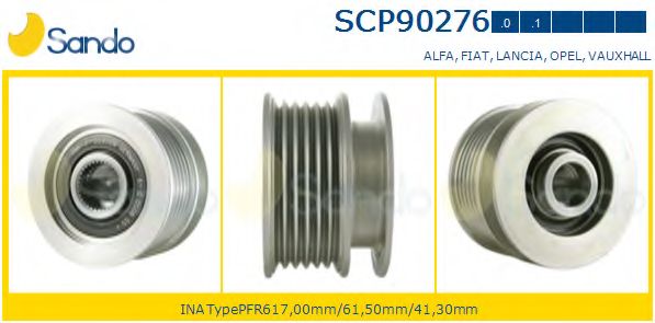 Ременный шкив, генератор SANDO SCP90276.0