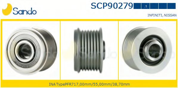Ременный шкив, генератор SANDO SCP90279.1