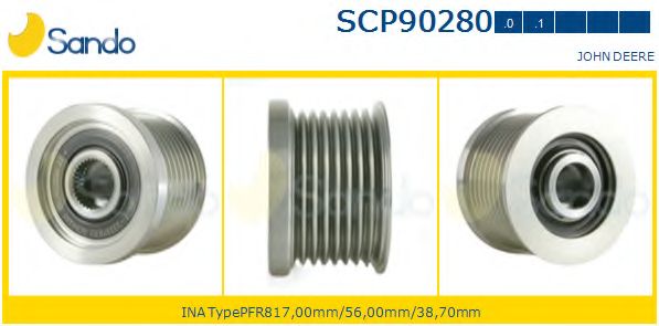 Ременный шкив, генератор SANDO SCP90280.0