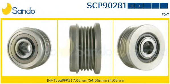 Ременный шкив, генератор SANDO SCP90281.0