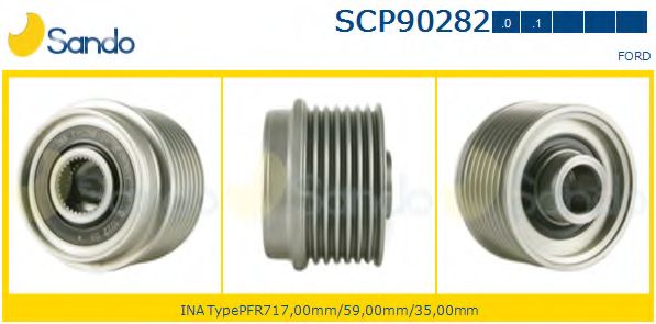 Ременный шкив, генератор SANDO SCP90282.0