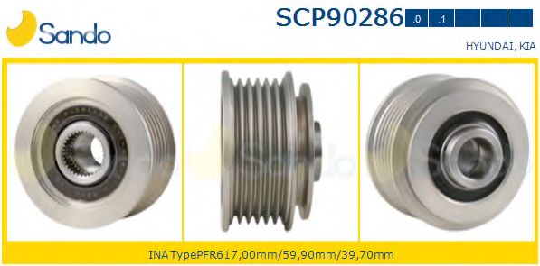 Ременный шкив, генератор SANDO SCP90286.0