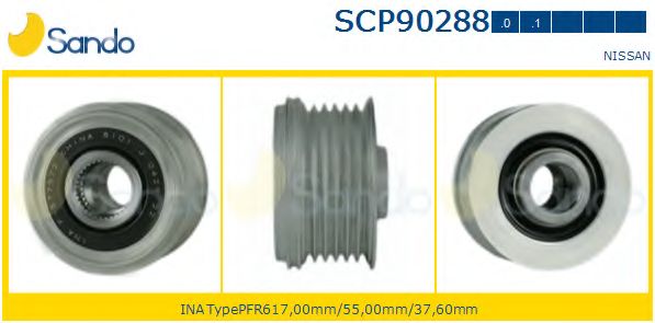 Ременный шкив, генератор SANDO SCP90288.1