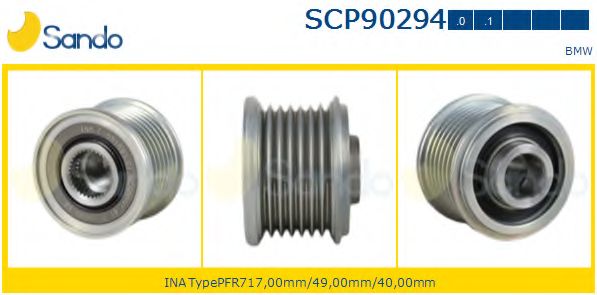 Ременный шкив, генератор SANDO SCP90294.0