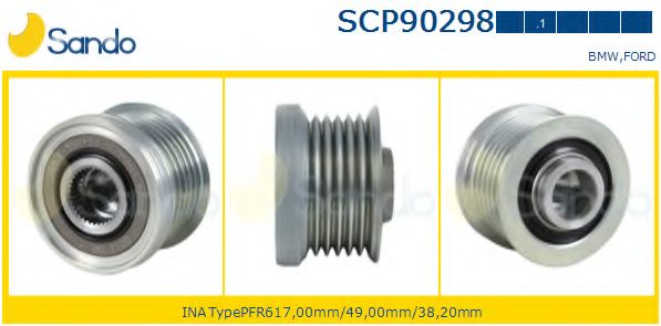 Ременный шкив, генератор DENSO 0210402400