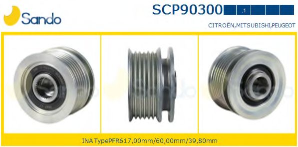 Ременный шкив, генератор SANDO SCP90300.1