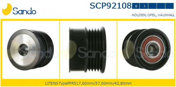 Ременный шкив, генератор SANDO SCP92108.0