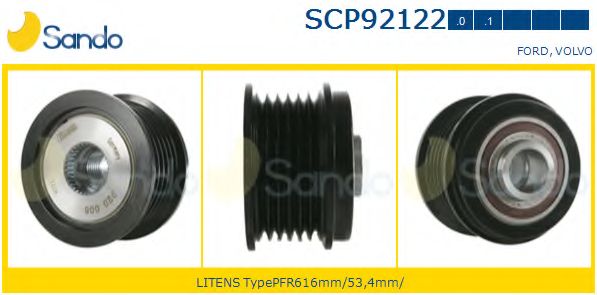 Ременный шкив, генератор SANDO SCP92122.0