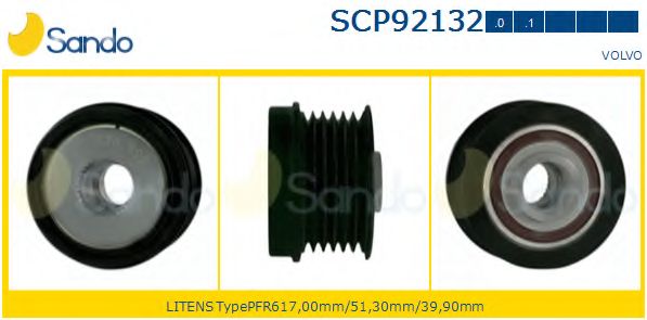 Ременный шкив, генератор SANDO SCP92132.0