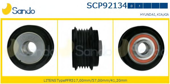 Ременный шкив, генератор SANDO SCP92134.0