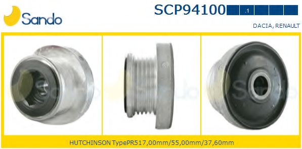 Ременный шкив, генератор SANDO SCP94100.1