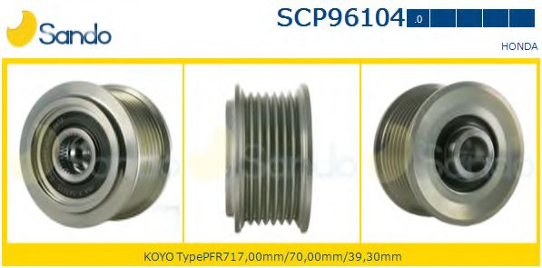 Ременный шкив, генератор SANDO SCP96104.0
