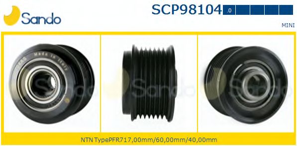 Ременный шкив, генератор SANDO SCP98104.0