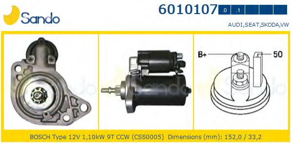 Стартер SANDO 6010107.0