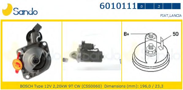 Стартер SANDO 6010111.0