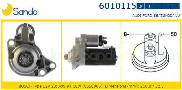 Стартер SANDO 6010115.0