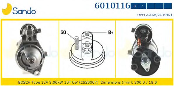 Стартер SANDO 6010116.0