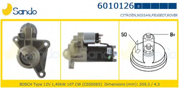 Стартер SANDO 6010126.0