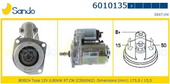 Стартер SANDO 6010135.0