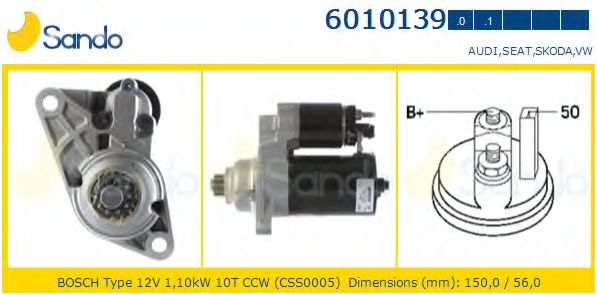 Стартер SANDO 6010139.0