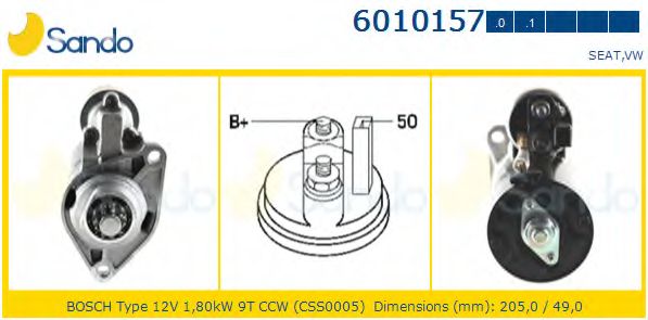 Стартер SANDO 6010157.0