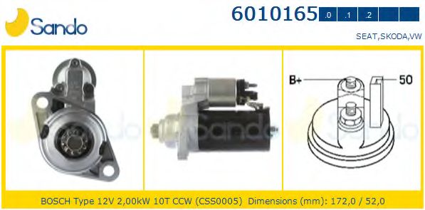 Стартер SANDO 6010165.0