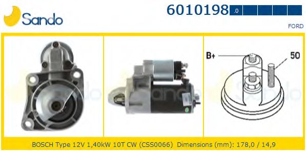 Стартер SANDO 6010198.0