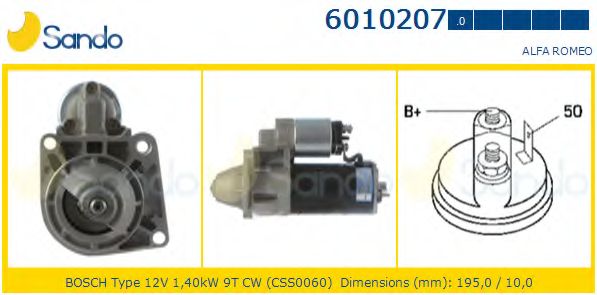 Стартер SANDO 6010207.0