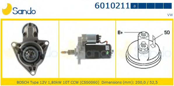 Стартер SANDO 6010211.0