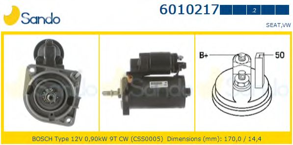 Стартер SANDO 6010217.2