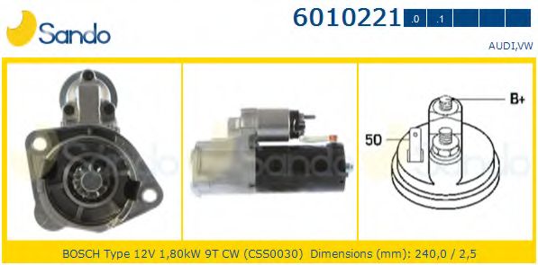 Стартер SANDO 6010221.0