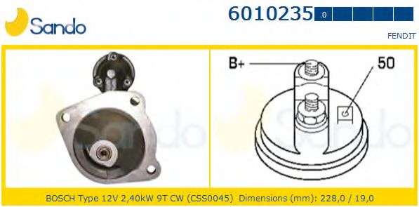 Стартер SANDO 6010235.0