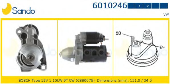 Стартер SANDO 6010246.2