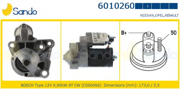 Стартер SANDO 6010260.1