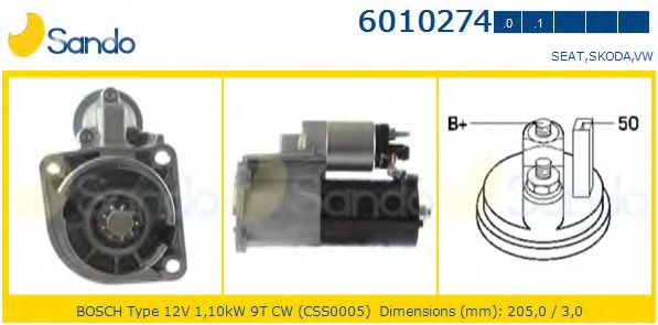 Стартер SANDO 6010274.0
