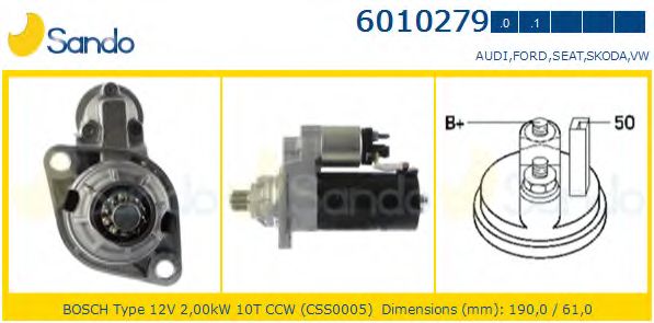 Стартер SANDO 6010279.0