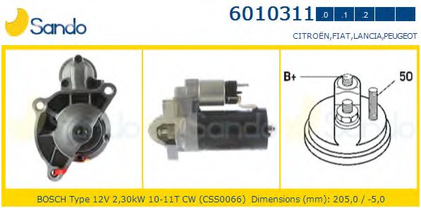 Стартер SANDO 6010311.0