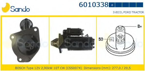 Стартер SANDO 6010338.0