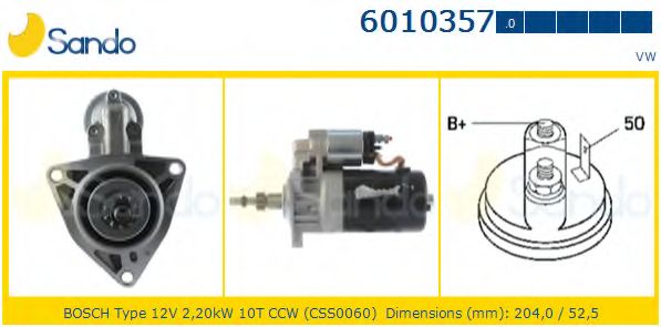 Стартер SANDO 6010357.0