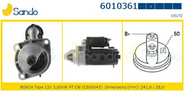 Стартер SANDO 6010361.1