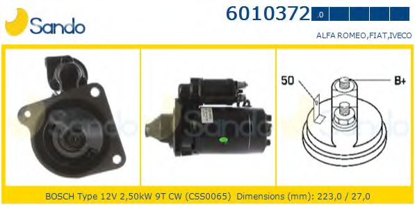 Стартер SANDO 6010372.0